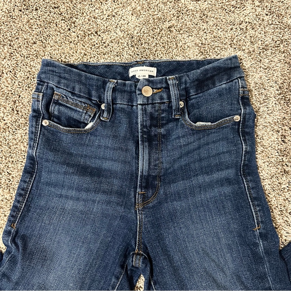 Good American Women’s Dark Blue Jeans Size 2